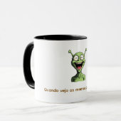 Caneca "Alien se divertindo"! マグカップ (正面左)