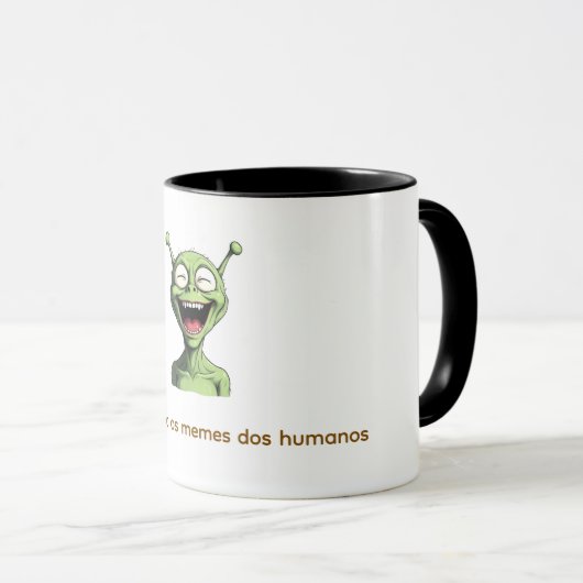 Caneca "Alien se divertindo"! マグカップ (正面右)