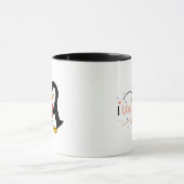 Caneca Amor Pinguim – O Amor Mais Fofo em Cada Gol マグカップ (中央)