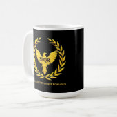 Caneca Básica (Basic Mug) Águia Romana em Preto コーヒーマグカップ (正面左)