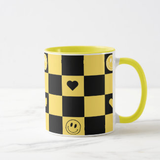 Caneca black and yellow マグカップ