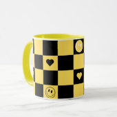Caneca black and yellow マグカップ (正面左)