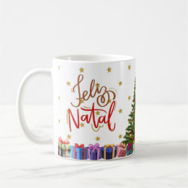 Caneca branca brilhante-Natal コーヒーマグカップ