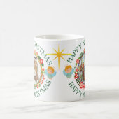 Caneca branca brilhante-Natal コーヒーマグカップ (中央)
