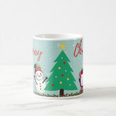 Caneca branca brilhante-Natal コーヒーマグカップ (中央)