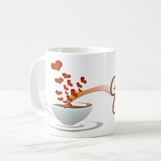 Caneca branca clássica コーヒーマグカップ (正面左)