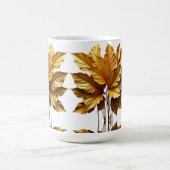 CANECA BRANCA CLÁSSICA - FOLHAGEM OURO コーヒーマグカップ (中央)