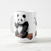 Caneca branca panda コーヒーマグカップ (正面左)