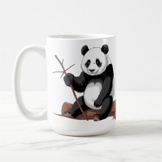 Caneca branca panda コーヒーマグカップ (左)
