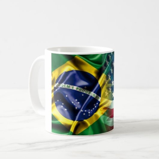 Caneca brasil e U.S.A 325 ml コーヒーマグカップ (正面左)