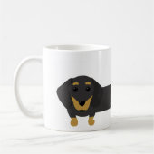 Caneca cachorro salsicha/dachshund コーヒーマグカップ (左)