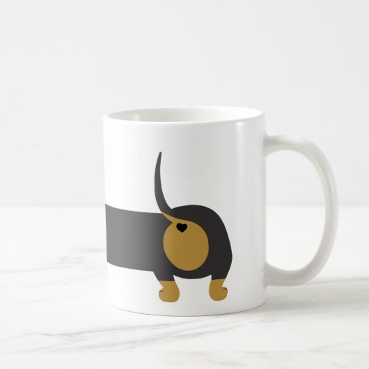 Caneca cachorro salsicha/dachshund コーヒーマグカップ (右)