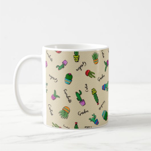 Caneca Cactus コーヒーマグカップ (左)