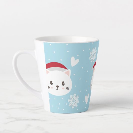 caneca Cat Christmas  カフェラテマグ (左)