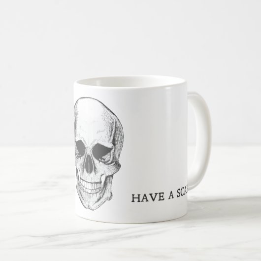 Caneca Caveira Have a Scary コーヒーマグカップ (正面右)