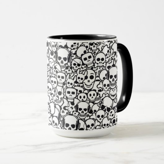 Caneca Caveirinhas Black マグカップ (正面右)