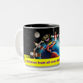 Caneca Children for Jesus (Biblinha e Turminha) ツートーンマグカップ (正面左)