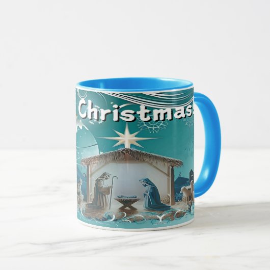 Caneca com cor dentro-Natal マグカップ (正面右)