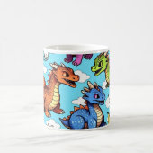 Caneca com desenho de vários dragões コーヒーマグカップ (中央)