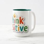 Caneca com design motivacional ツートーンマグカップ (正面右)