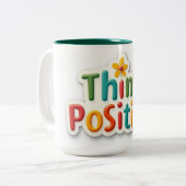 Caneca com design motivacional ツートーンマグカップ (正面左)