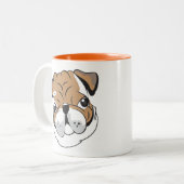 Caneca com estampa de Bulldog ツートーンマグカップ (正面左)