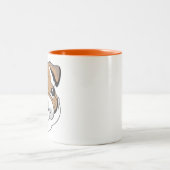 Caneca com estampa de Bulldog ツートーンマグカップ (中央)