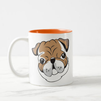 Caneca com estampa de Bulldog ツートーンマグカップ