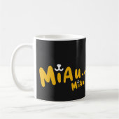 Caneca com Estampa de Gato - Preto e Amarelo コーヒーマグカップ (左)