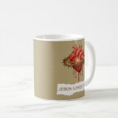 Caneca com Frase Motivacional "Jesus Ama Você" コーヒーマグカップ (正面右)