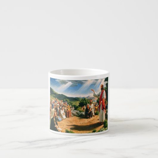 Caneca com Jesus Cristo pregando o evangelho エスプレッソカップ (正面)