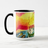 Caneca com pintura/detalhe "Entre Nós" マグカップ (左)