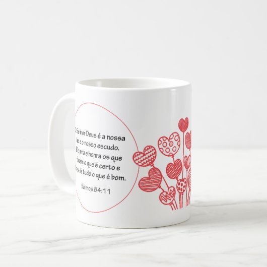 Caneca com versículo コーヒーマグカップ (正面左)