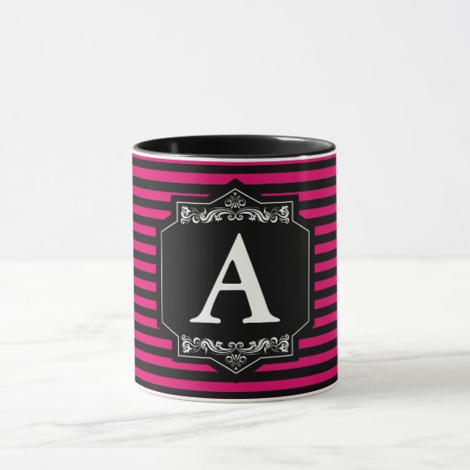 Caneca Combo 325 ml Listras Pink Monograma マグカップ (中央)