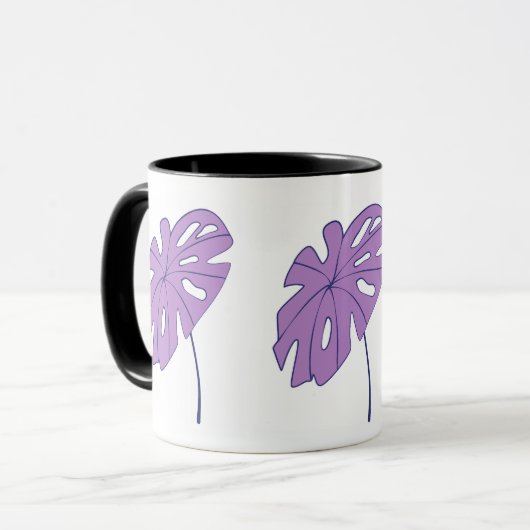 CANECA COMBO - FOLHA LILÁS マグカップ (正面左)