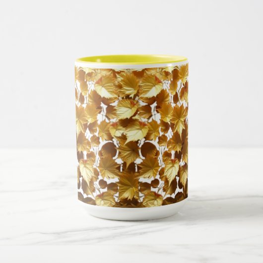 CANECA COMBO - FOLHAGEM OURO マグカップ (中央)