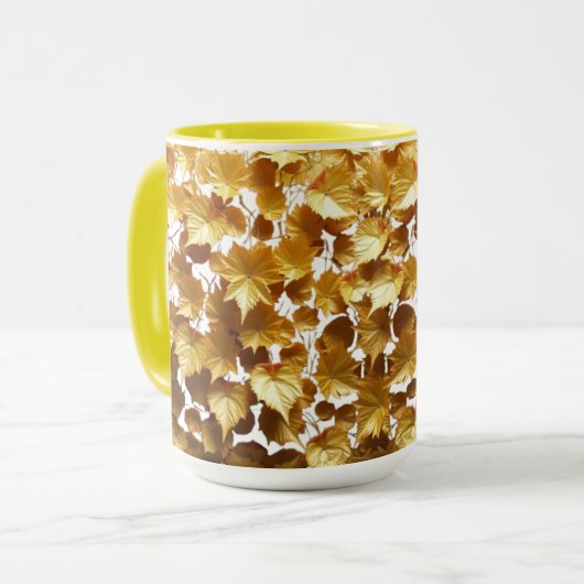 CANECA COMBO - FOLHAGEM OURO マグカップ (正面左)