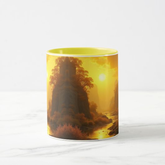 CANECA COMBO - PAISAGEM OURO マグカップ (中央)