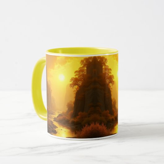 CANECA COMBO - PAISAGEM OURO マグカップ (正面左)