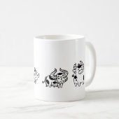 Caneca Cow Evolution コーヒーマグカップ (正面右)