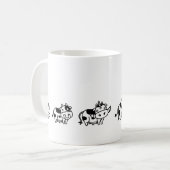 Caneca Cow Evolution コーヒーマグカップ (正面左)