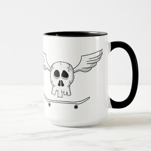 Caneca Cranio Skate - Skull Skateboard マグカップ (右)