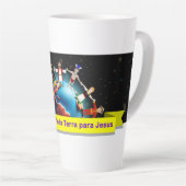 Caneca Crianças para Jesus (Biblinha e Turminha) カフェラテマグ (右アングル)