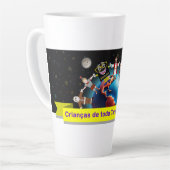 Caneca Crianças para Jesus (Biblinha e Turminha) カフェラテマグ (左アングル)