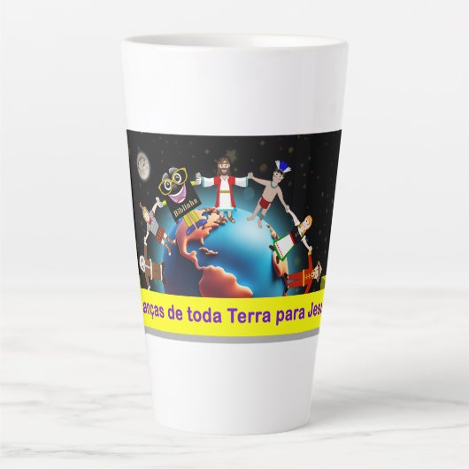 Caneca Crianças para Jesus (Biblinha e Turminha) カフェラテマグ (正面)