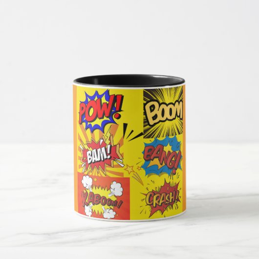 Caneca de Café Estilo Comic 11 oz Cerâmica WPT ZLE マグカップ (中央)