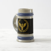 Caneca de Cerveja (Bear Mug) Águia Romana em Preto ビールジョッキ (正面左)