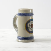 Caneca de cerveja com Rosa e citação de lutero ビールジョッキ (正面左)