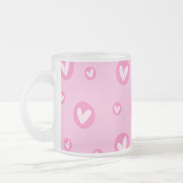 Caneca de Porcelana com Corações フロストグラスマグカップ