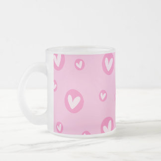 Caneca de Porcelana com Corações フロストグラスマグカップ